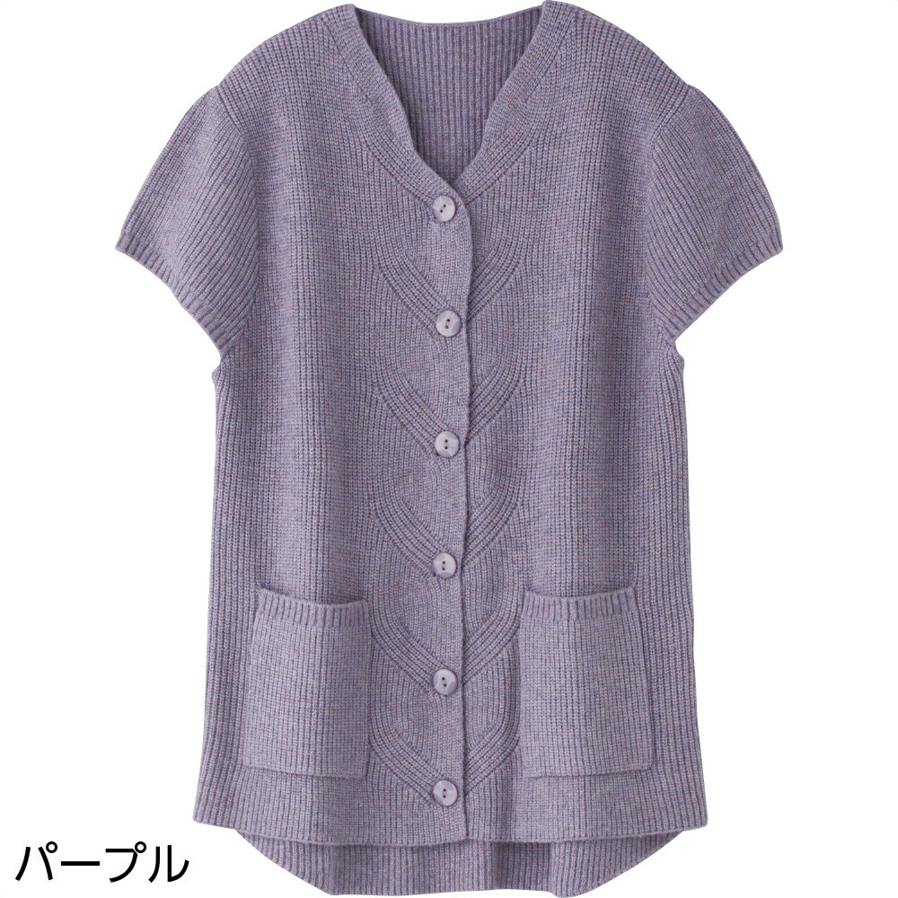 乾燥機対応 シニア服 ベスト 秋冬 全3色 ML/LL 【 ふんわりストレッチ斜め釦ホールニットベスト A17 】 誕生日 暖かい プレゼント ギフト シニア レディース 祖母 おばあちゃん 60代 70代 80代 90代のサムネイル