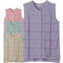 シニアファッション レディース トップス 春夏 ベスト 【 ニット後ろ長め丸首ベスト A18 】 プレゼント ギフト シニア レディース 祖母 おばあちゃん 5...