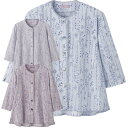 シニアファッション レディース トップス 春夏 ブラウス 【 7分袖斜めボタンホールブラウス A18 】 プレゼント ギフト シニア レディース 祖母 おばあち...