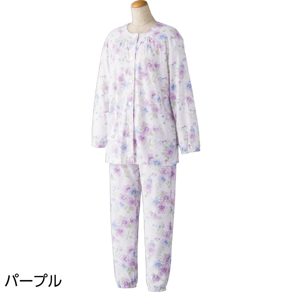 女性 シニア パジャマ オールシーズン 全2色 M/L 【 ワンタッチパジャマ K20 】 母の日 誕生日プレゼント ギフト シニア レディース 祖母 おばあちゃん 60代 70代 80代 90代