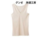 【 楽天スーパーSALE 】 30%OFF ! 【 2枚セット 】 グンゼ GUNZE 快適工房 V型ノースリーブスリーマー レディース オールシーズン カームベージュ/ホワイト LL KH5054 ノースリーブ ノースリーブシャツ インナーシャツ アンダーウェア 下着 トップス 抗菌防臭 フライス編み(4)