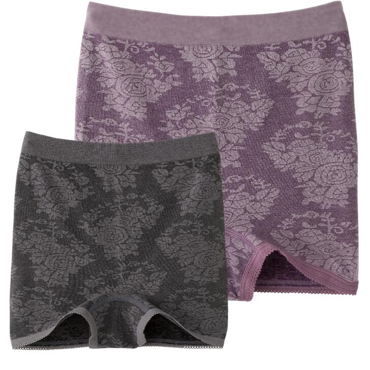 高齢者 下着 ショーツ 全2色 M-LL 【 ストレッチ1分丈ショーツ(2枚組) K22 】 履きやすい 介護 衣料 シニア レディース 祖母 おばあちゃん 70代 80代 90代のサムネイル