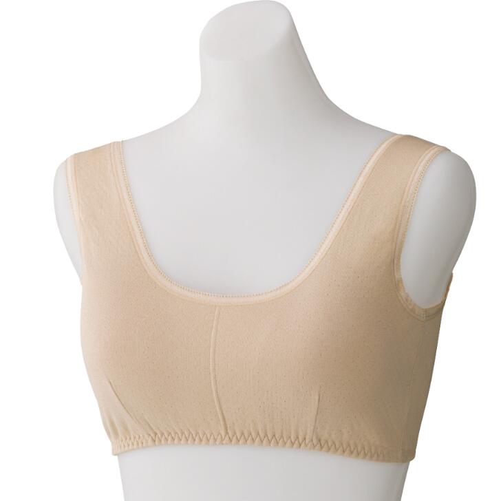 高齢者 下着 女性 ブラジャー レディース 全1色 M-LL 【 やわらかガーゼ編ソフトカップ付ブラジャー K22 】 着やすい 介護 衣料 シニア レディース 祖母 おばあちゃん 70代 80代 90代のサムネイル