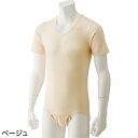 介護 下着 男女兼用 インナーシャツ 全1色 M/L 【 男女兼用ボディスーツ(ベージュ)K22 】 介護 衣料 70代 80代 90代