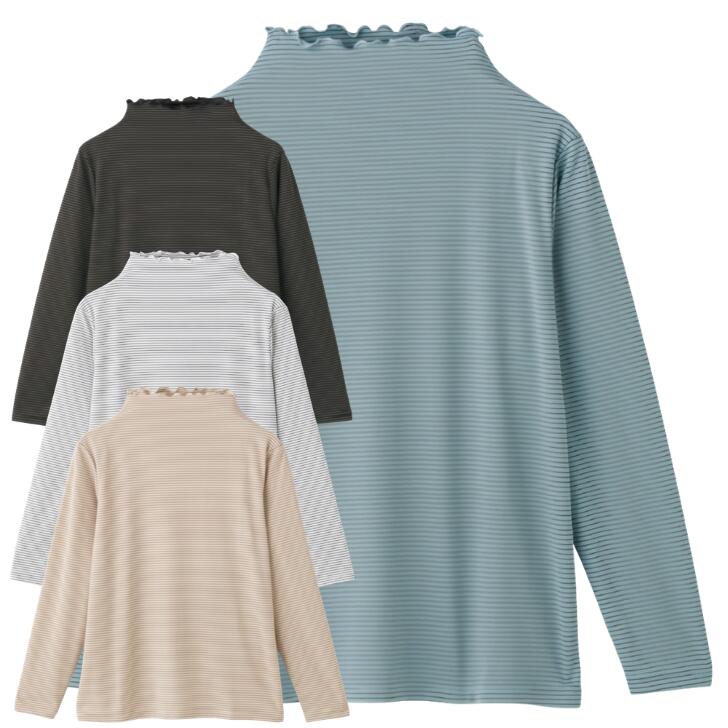シニア ファッション レディース Tシャツ 2026 秋冬 全4色 ML/LL 【 強撚ボーダー柄Tシャツ A25 】 トップス nc 敬老の日 プレゼント ギフト 誕生日 シニア レディース 母 祖母 おばあちゃん 50代 60代 70代 80代 90代 cheerup-senior-10003398 シニアファッション チアラップ パッケージ画像