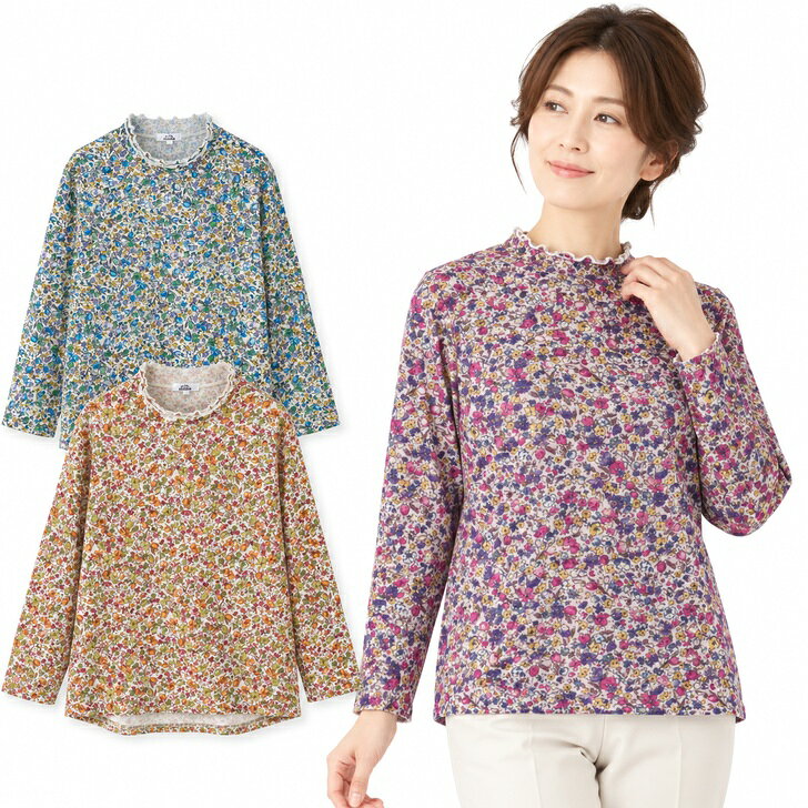 乾燥機対応 服 シニア ファッション レディース Tシャツ 2026 秋冬 全3色 S-3L 【 後ろ長めTシャツ A25 】 トップス 敬老の日 プレゼント ギフト 誕生日 シニア レディース 母 祖母 おばあちゃん 50代 60代 70代 80代 90代 cheerup-senior-10003647 シニアファッション チアラップ パッケージ画像
