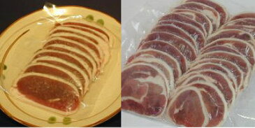 【送料込み】スライス鴨肉セット鴨ローススライス150g×2、鴨ももスライス150g×2 国産:青森県産ギフト/贈り物/母の日/父の日/敬老の日/カード、熨斗(のし)可【RCP】