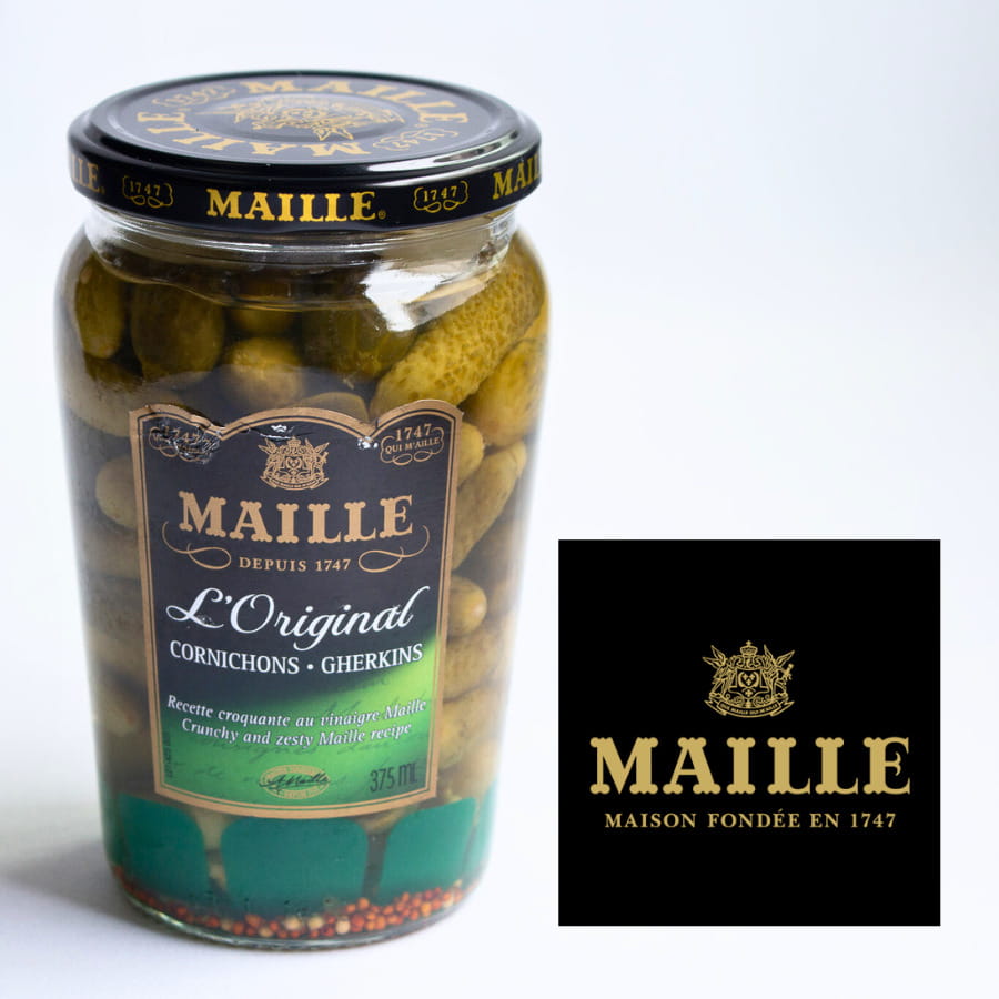 マイユ コルニッション 220g ピクルス 瓶 maille エスビー食品 SB ハンバーガー きゅうり 酢漬け BBQ 漬物 L'ORIGINAL cornichons