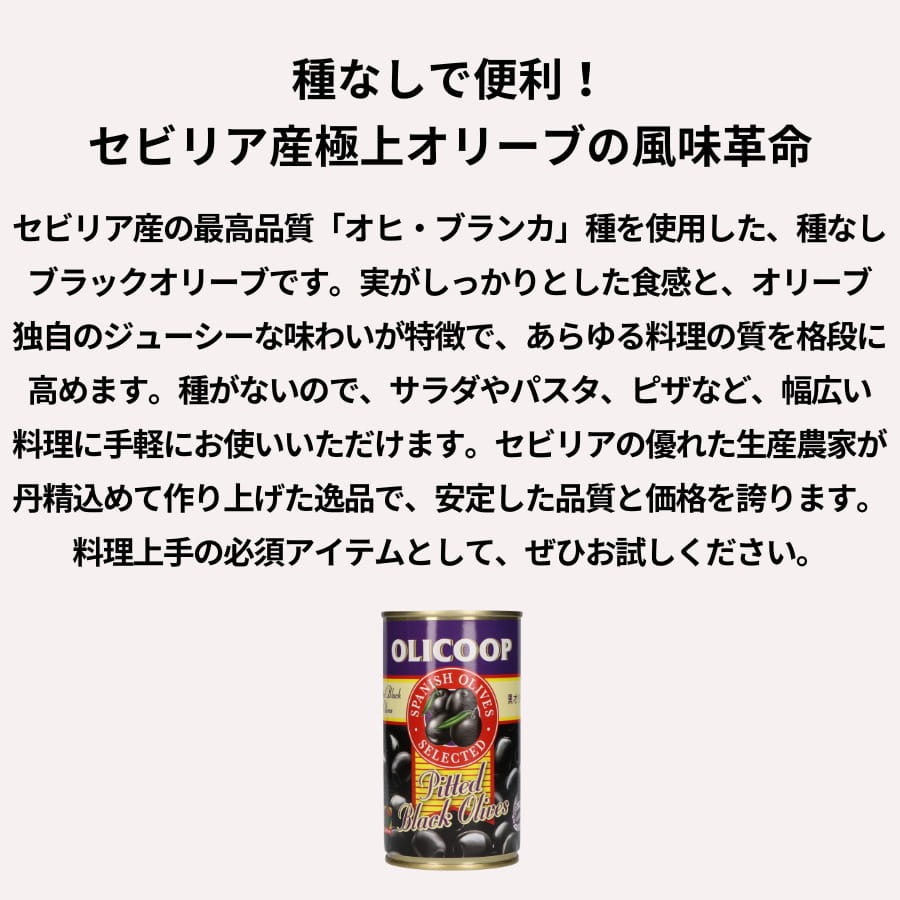 オリコープ ブラックオリーブ 種無し 350g (固形量150g)
