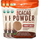 有機カカオパウダー [1kg x 3袋] 非アルカリ処理 RAW製法 純ココアパウダー Organic Raw Cacao Powder cocoa powder その1