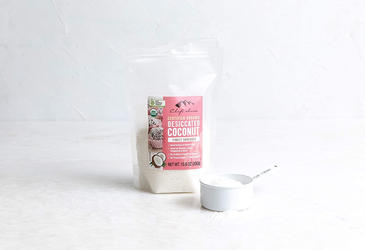 シェフズチョイスオーガニックココナッツファイン300gOrganicdesiccatedCoconutFine