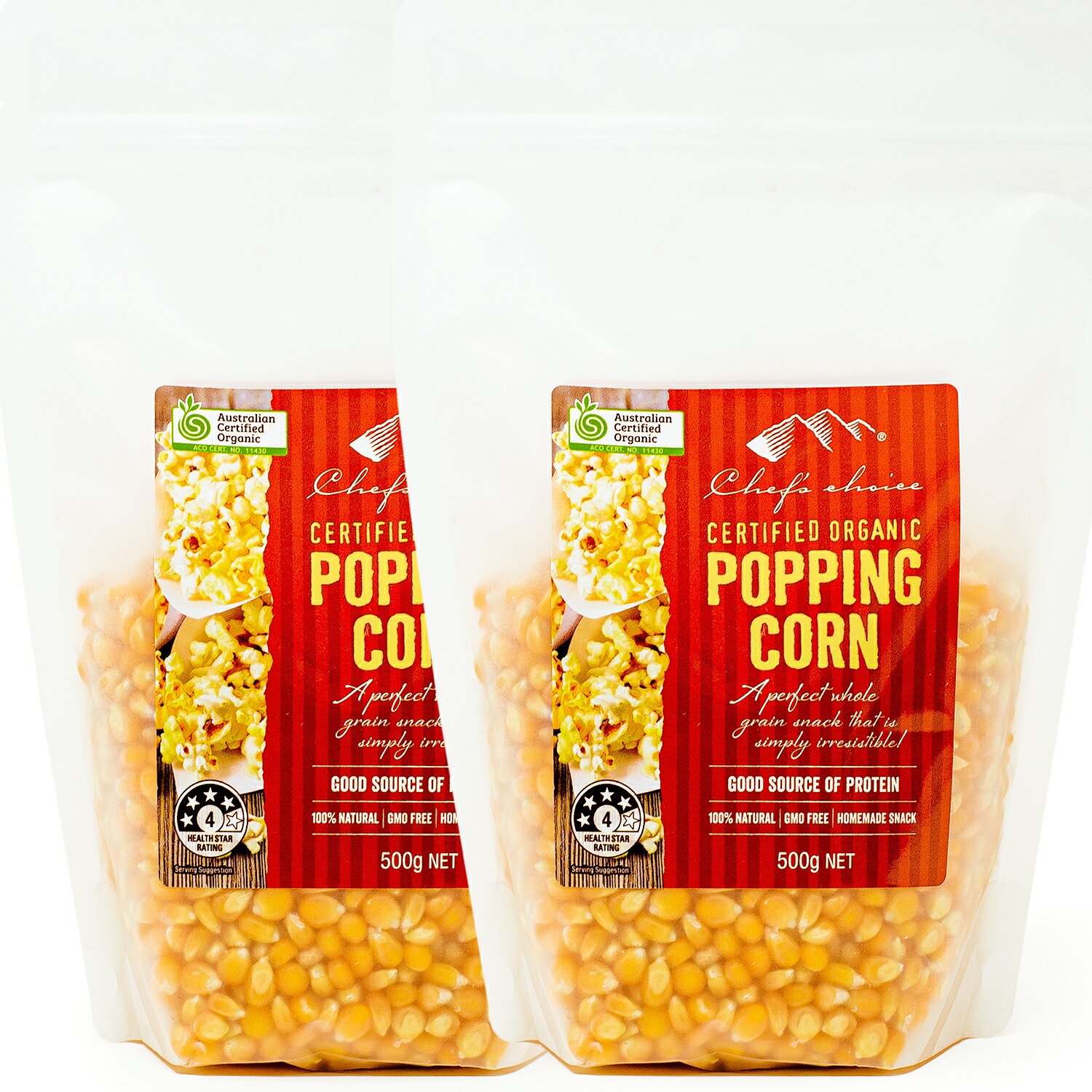 VFtY`CX I[KjbN |bvR[ 500g~2 I[XgAY Organic Popping Corn ۂՂ[