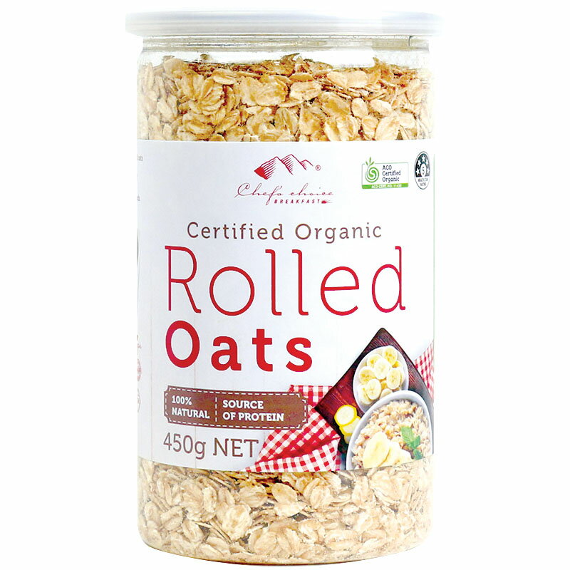 シェフズチョイス オーガニック オートミール ロールドオーツ 450g 900g 1350g Organic Rolled Oats おーとみーる オーツ 有機オーツ 有機オートミール