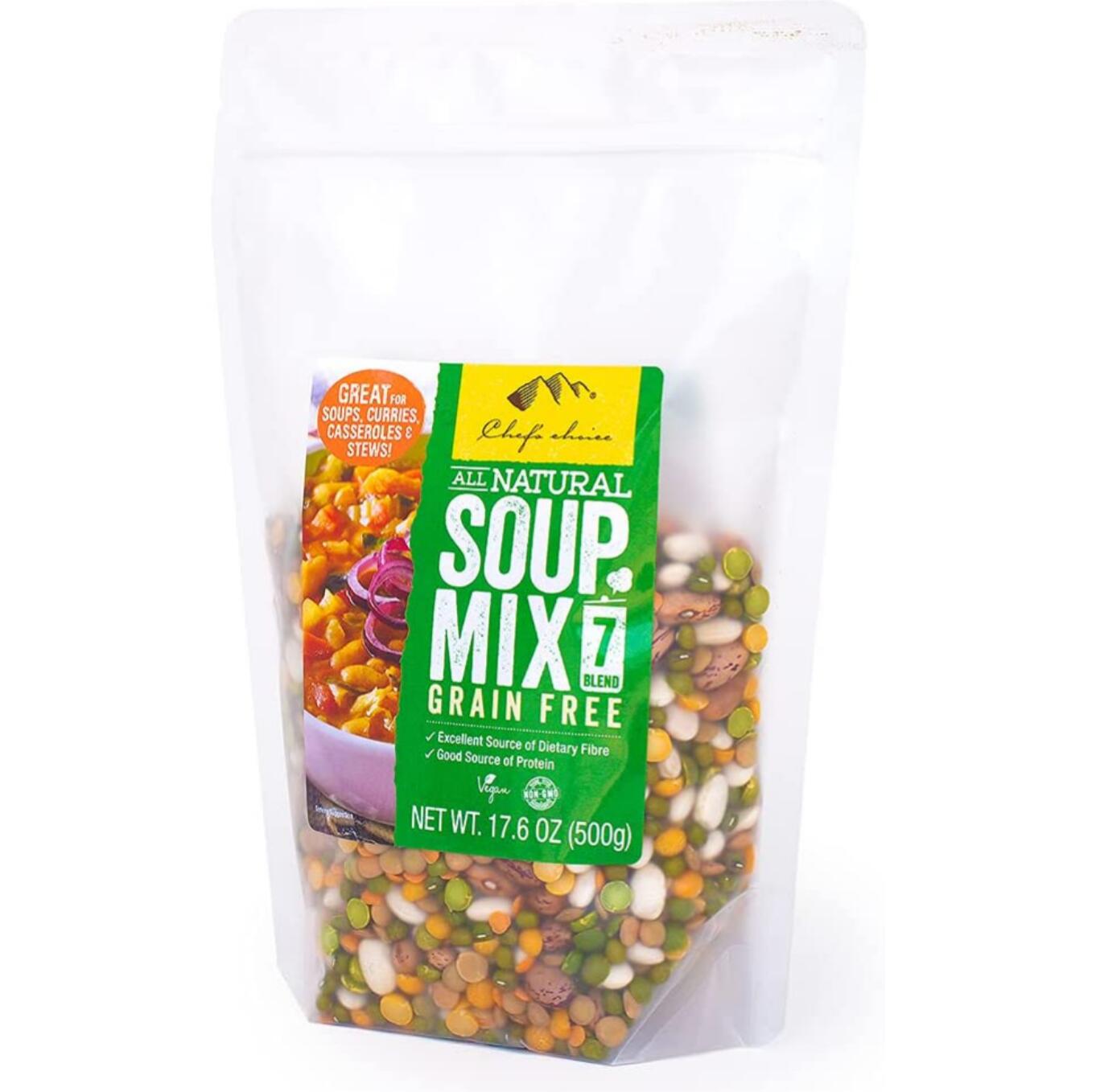 シェフズチョイス オールナチュラル ミックスビーンズ 500g 1kg 1.5kg 7ブレンド Soup 7mix Blend Grains グレインフリー 緑エンドウ 緑豆 黄エンドウ 緑レンズ豆 赤レンズ豆 クランベリービーン