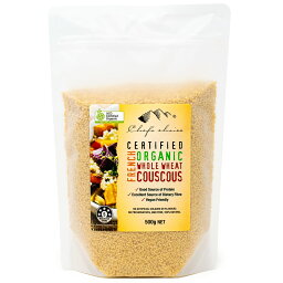 オーガニック クスクス [有機JAS認証] 500g-1kg 送料無料 Organic Whole Wheat Couscous 認証 Kosher Vegan NonGMO シェフズチョイス