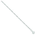 【送料無料】 10k ソリッド ホワイト ゴールド シンガポール チェーン ネックレス 41cm 45cm 50cm 1mm ダイヤモンド ジュエリー JOER...
