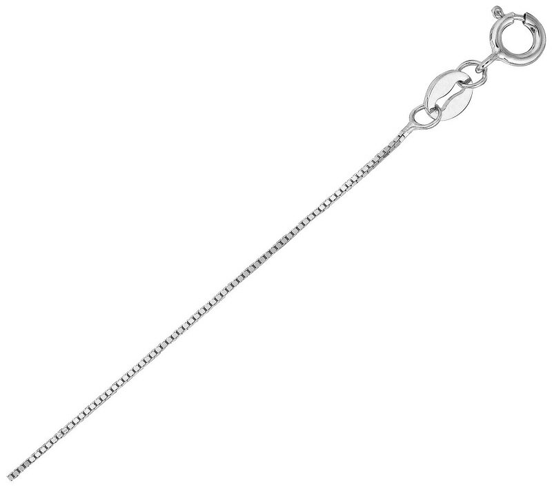 【送料無料】 10k ソリッド ホワイト ゴールド ライト ボックスチェーン ネックレス 0.6mm 41cm 45cm 50cm　55cm 61cm ダイヤモンド ジュエリー JOERODEO 【JACOB＆CO ジェイコブ アンド コー/Aqua Master アクアマスター/Joe Rodeo ジョーロデオ】