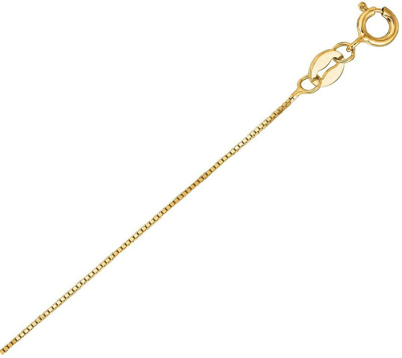 【送料無料】 10k ソリッド イエロー ゴールド ボックス チェーン ネックレス 55cm 0.6mm ダイヤモンド ジュエリー JOERODEO 【JACOB＆CO ジェイコブ アンド コー/Aqua Master アクアマスター/Joe Rodeo ジョーロデオ】