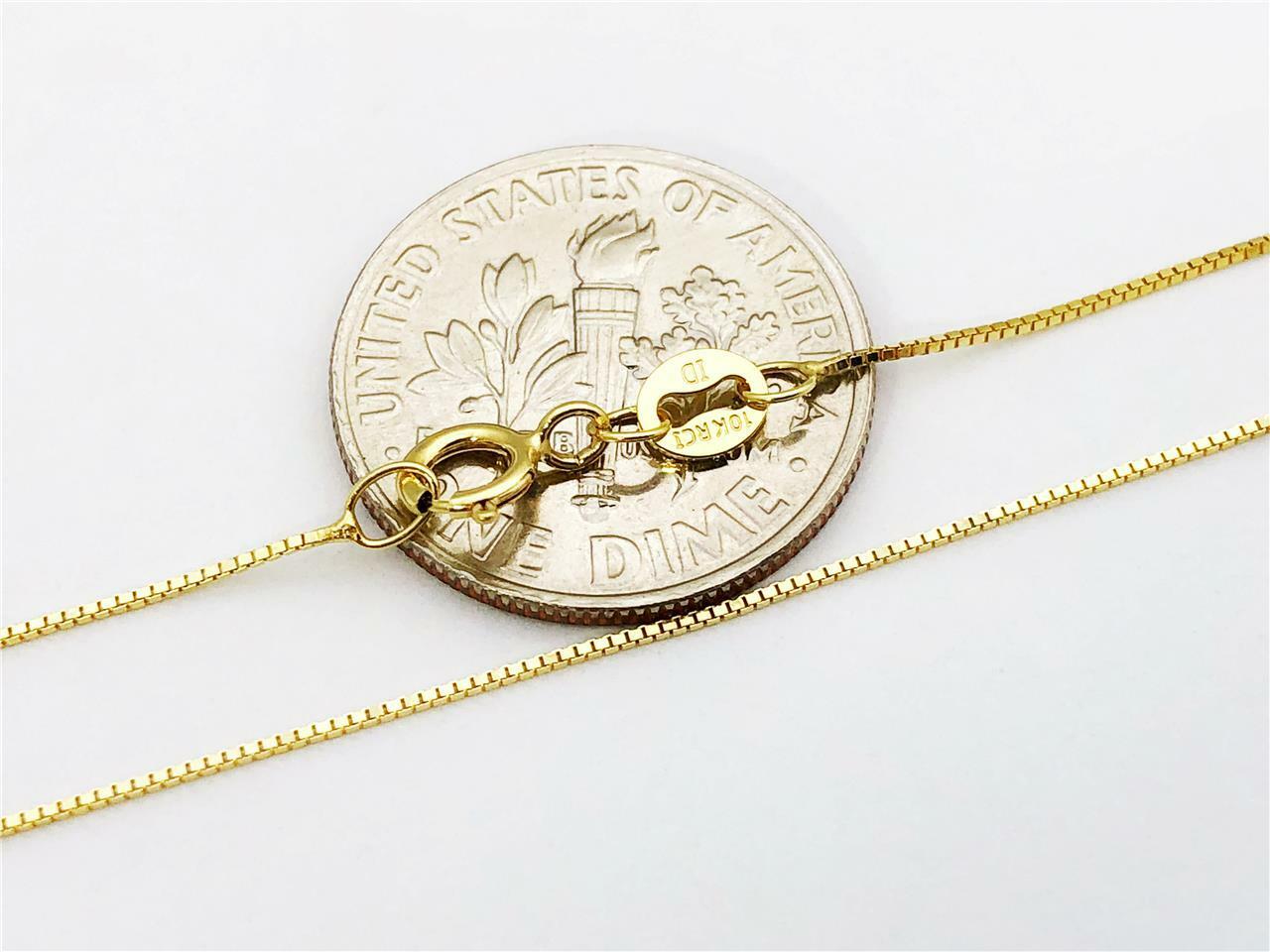 【送料無料】 10k 46cm ソリッド イエロー ゴールド ボックス ネックレス チェーン 0.6mm 10K ゴールド ダイヤモンド ジュエリー JOERODEO 【JACOB＆CO ジェイコブ アンド コー/Aqua Master アクアマスター/Joe Rodeo ジョーロデオ正規品販売店】