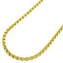 【送料無料】 10k イエロー ゴールド 2.5mm ラウンド ボックス ホロー リンク ペンダント ネックレス チェーン 51-61cm ダイヤモンド ジュエ...