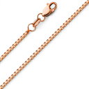【送料無料】14K ローズ ゴールド 1.1mm ボックス リンク スクエア ペンダント ネックレス チェーン 41-61cm ダイヤモンド ジュエリー JOERODEO 【JACOB&CO ジェイコブ アンド コー/Aqua Master アクアマスター/Joe Rodeo ジョーロデオ正規品販売店】