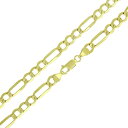 【送料無料】K14 イエロー ゴールド 5.5mm ホロー フィガロ リンク ネックレス チェーン 46-61cm ダイヤモンド ジュエリー JOERODEO ...