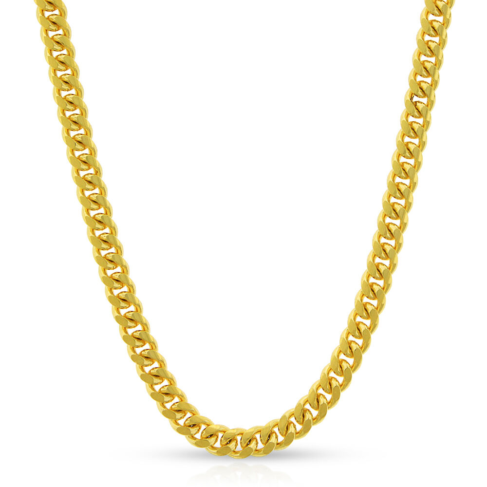 【送料無料】K14 イエロー ゴールド 3.5mm ソリッド マイアミ キューバ カーブ リンク チェーン ネックレス 56-66cm ダイヤモンド ジュエリー JOERODEO 【JACOB＆CO ジェイコブ アンド コー/Aqua Master アクアマスター/Joe Rodeo ジョーロデオ正規品販売店】