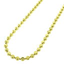 【送料無料】14K イエロー ゴールド 4mm ムーン カット ボール ビーズ ソリッド ネックレス チェーン 61-76cm ダイヤモンド ジュエリー JOE...