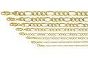 【送料無料】10K イエロー ゴールド フィガロ リンク 約7.5mm 約76cm ネックレス ブレスレット JOERODEO 【JACOB&CO ジェイコブ ...