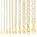 【送料無料】10K イエロー ゴールド パヴェ ダイア カット マリナー チェーン ネックレス ブレスレット 約1.5mm 約56cm ネックレス ブレスレット...