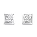 【送料無料】14K 14金 ホワイトゴールド インビジブル セット プリンセス ダイヤモンド スタッド ピアス 0.55 シングル JOERODEO 【JACO...