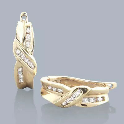 【送料無料】14K 14金 ホワイトゴールド ?ツイスト ダイヤモンド ピアス 0.45カラット シングル JOERODEO 【JACOB＆CO ジェイコブ アンド コー/Aqua Master アクアマスター/Joe Rodeo ジョーロデオ 正規品販売店】(4)