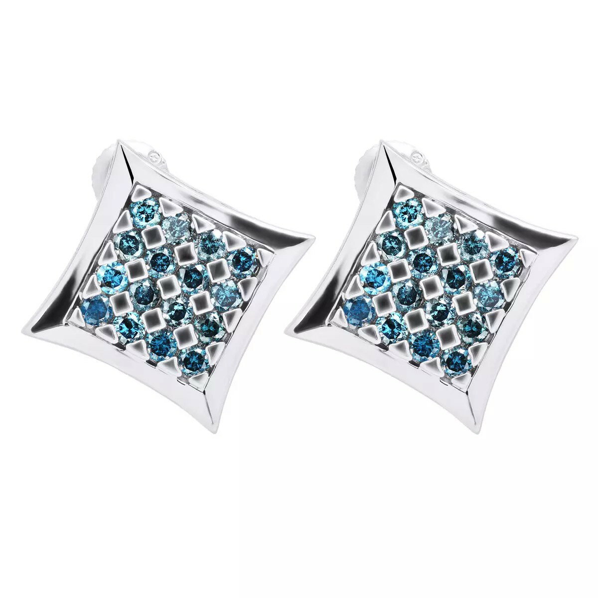 【送料無料】14K 14金 ホワイトゴールド ラウンド ブルー ダイヤモンド イヤリング 1.06カラット シングル JOERODEO 【JACOB＆CO ジェイコブ アンド コー/Aqua Master アクアマスター/Joe Rodeo ジョーロデオ 正規品販売店】(4)