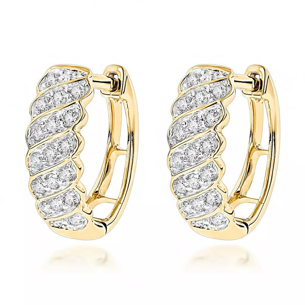 【送料無料】14K 14金 イエローゴールド ダイヤモンド フープ ハギー イヤリング レディース 0.65カラット シングル JOERODEO 【JACOB＆CO ジェイコブ アンド コー/Aqua Master アクアマスター/Joe Rodeo ジョーロデオ 正規品販売店】(4)