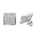 【送料無料】14K 14金 ホワイトゴールド プリンセス カット ダイヤモンド イヤリング 1.85 シングル JOERODEO 【JACOB&CO ジェイコブ...