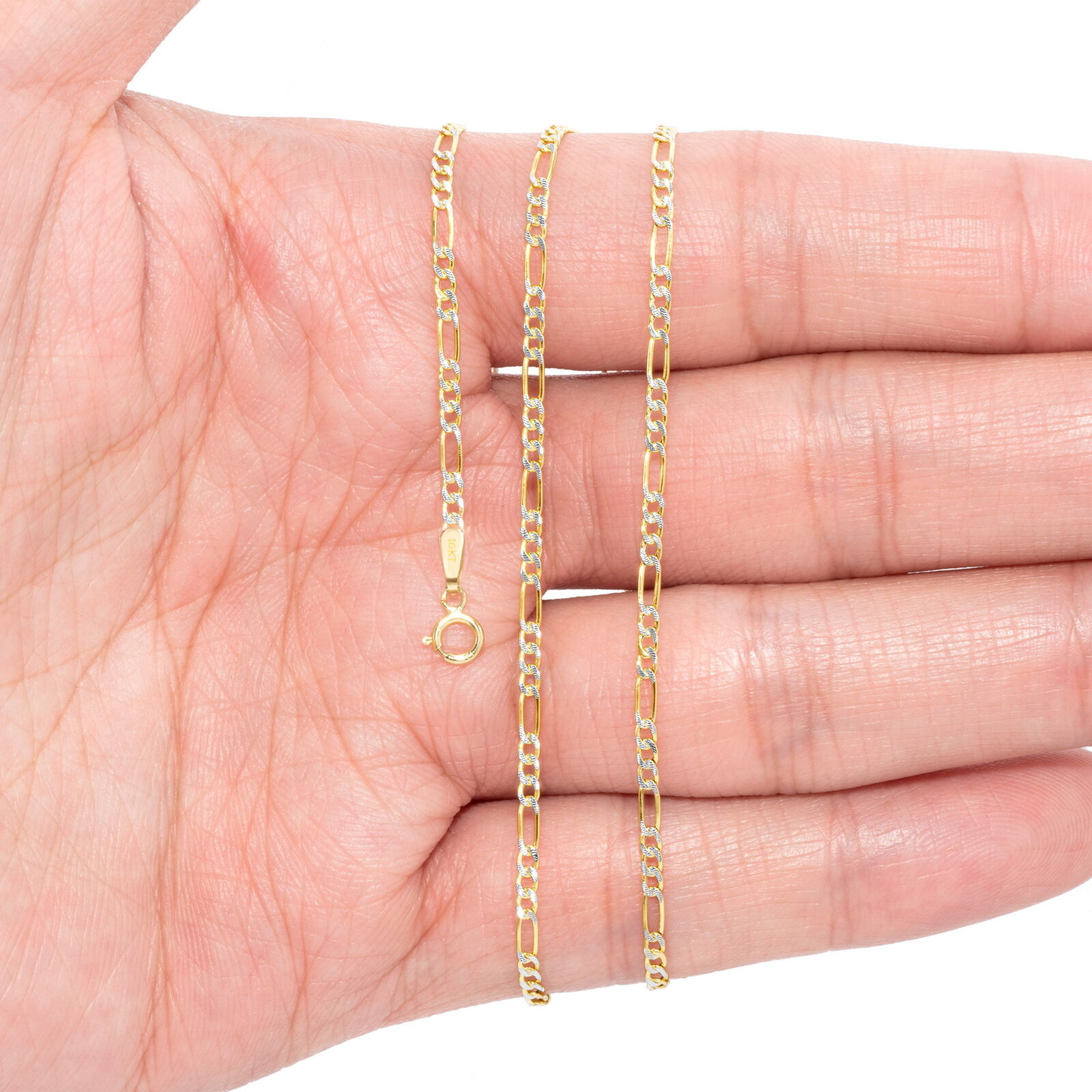 14K フィガロチェーンネックレス イエローゴールド ネックレス
