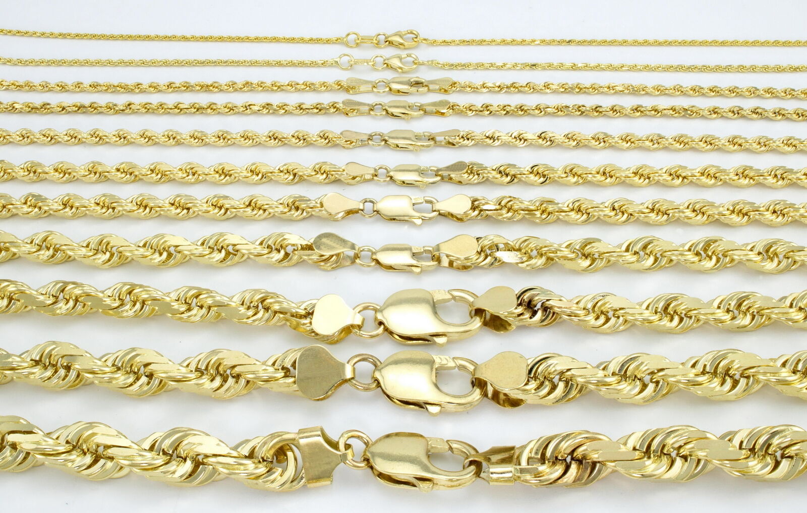【送料無料】10K イエローゴールド ロープチェーン 約2mm 約19cm ネックレス ブレスレット JOERODEO 【JACOB&CO ジェイコブ アンド コー/Aqua Master アクアマスター/Joe Rodeo ジョーロデオ/Techno by JPM テクノバイジェイピーエム 正規品販売店】