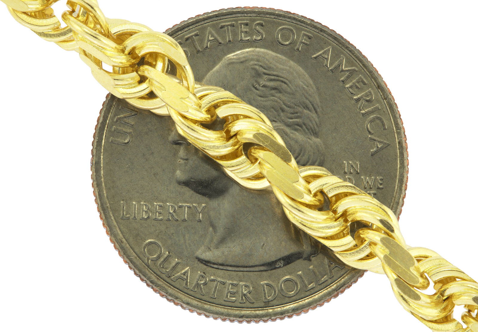 チェルシーストア楽天市場店の【送料無料】10K イエローゴールド ロープチェーン 約3mm 約40cm ネックレス ブレスレット JOERODEO 【JACOB＆CO ジェイコブ アンド コー/Aqua Master アクアマスター/Joe Rodeo ジョーロデオ/Techno by JPM テクノバイジェイピーエム 正規品販売店】｜アングル3