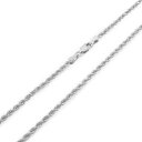 【送料無料】14K ホワイトゴールド ロープチェーン 約2.5mm 約51cm ネックレス ブレスレット JOERODEO 【JACOB&CO ジェイコブ アンド コー/Aqua Master アクアマスター/Joe Rodeo ジョーロデオ/Techno by JPM テクノバイジェイピーエム 正規品販売店】