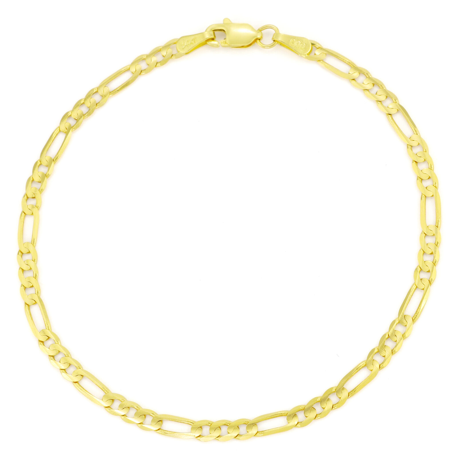 【送料無料】14K イエローゴールド フィガロチェーン 約3.5mm 約21.5cm ネックレス ブレスレット JOERODEO 【JACOB&CO ジェイコブ アンド コー/Aqua Master アクアマスター/Joe Rodeo ジョーロデオ/Techno by JPM テクノバイジェイピーエム 正規品販売店】