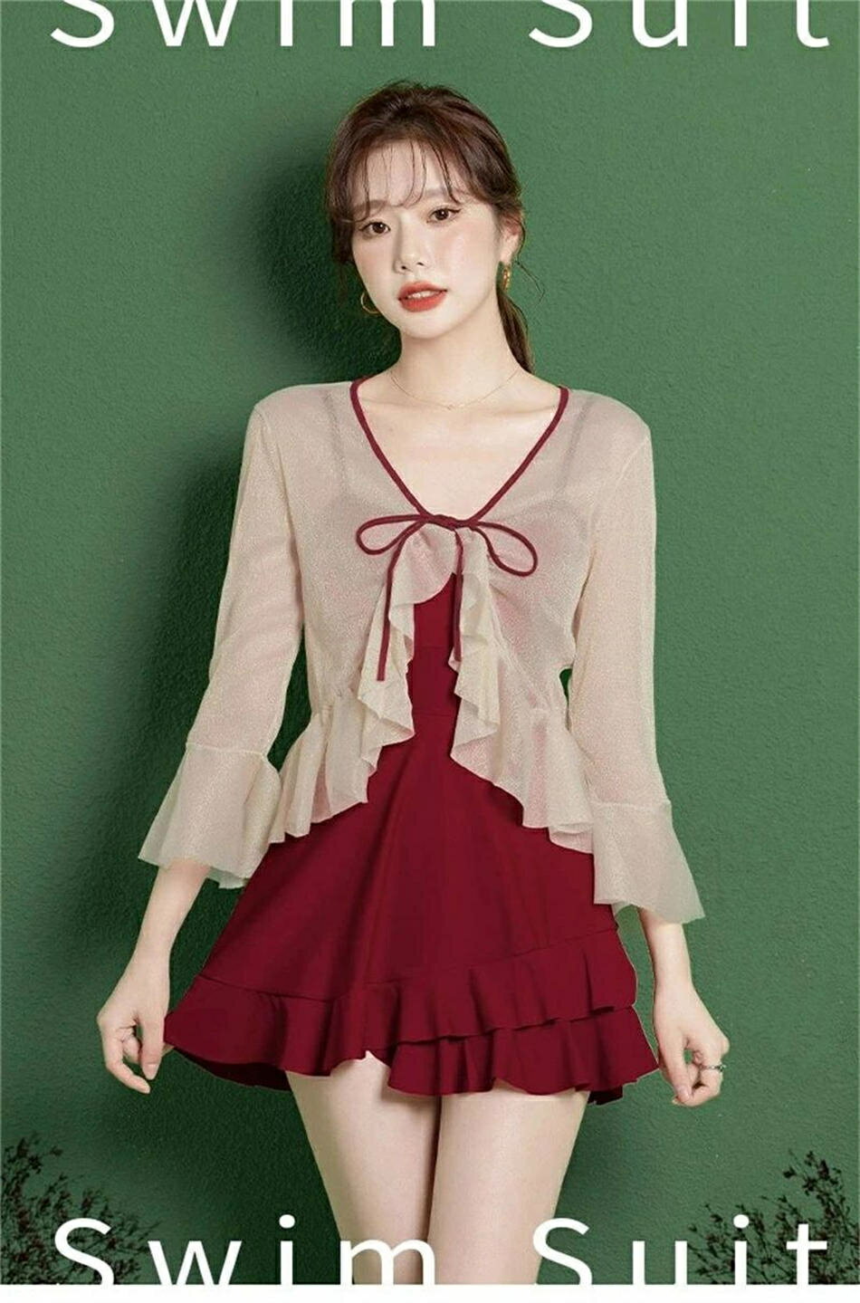 水着 レディース 体型カバー 2点セット 可愛い フリル 水着 韓国 水着 タンキニ 水着 タンキニ 露出控えめ セパレート 上下セット スカート 可愛い水着 安全パンツ みずぎ 学生 レディース スイムウェア 大人 水着 女性 リゾート