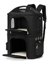 猫 2匹 リュック 分離可 キャリー 2層 ペット キャリーバッグ 小型犬 ソフトクレート 折りたたみ可 マット付き 2way 通院用 ペットキャリー リュック 猫 猫用 犬 ペットキャリーケース 折り畳み ドライブ キャスター付き 4輪360度回転 臭気がない 旅行 防災 避難用 キャリー
