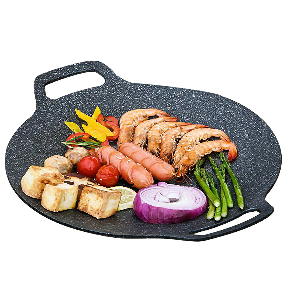 マルチグリドル 鉄板 韓国バーベキューグリル グリルパン 焼肉 特殊コーティング IH対応 多機能 軽量 優秀な熱伝導率 ノンスティックパン 円形
