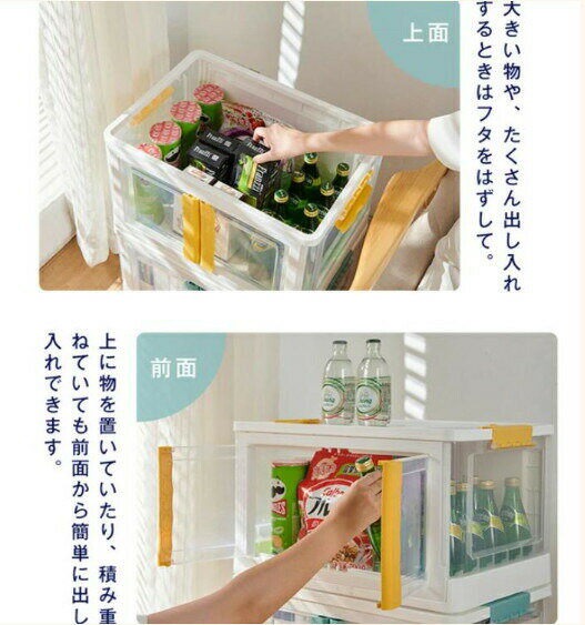 収納ボックス キャスター付き 3個セット フタ付き おしゃれ ペットボトル 押し入れ 衣装ケース [2]