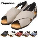 Figurino フィグリーノ 軽量 本革 ストラップサンダル FT2040(SP2040) 日本製 幅広 3E 甲高 ワイズ ゆったり リラックス レザー 牛革 クロスベルトサンダル レディース 靴 ブラック 黒 婦人靴 ショップチャンネル