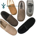 【SALE 30%OFF】EMU Australia エミュ エミュー モカシン Cairns W11439 ケアンズ emu スリッポン ムートン モカシン シープスキン ファー ボア フラットシューズ ブラック レディース 靴【大きいサイズ】