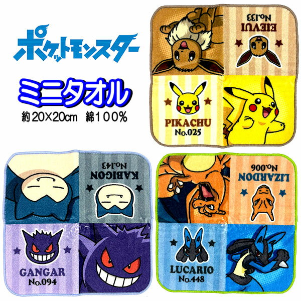 ミニタオルポケモン訳アリポケットモ...