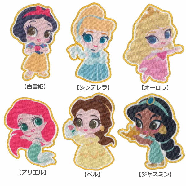 アイロン シール ワッペン ディズニー プリンセス アイロン接着 入園 女の子 おし...