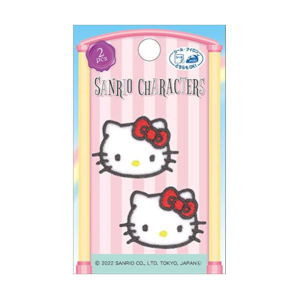 サンリオ ワッペン 2個入り アップリケ アイロン シール アイロン接着 入園 キティ ポムポムプリン シナモロール クロミ マイメロ 女の子 人気 おしゃれ かわいい 【wp0123】