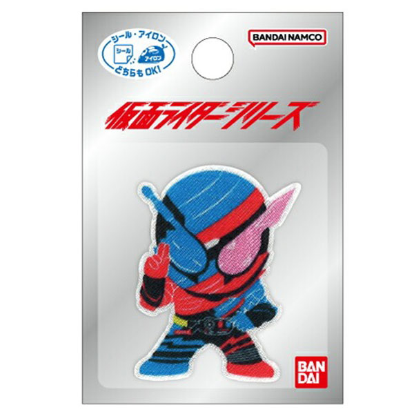 キャラクター雑貨CHERICOのアイロン シール ワッペン 仮面ライダー 平成 シリーズ ダイカット アップリケ アイロン接着 人気 かっこいい ビルド ダブル オーズ 電王 【wp0197】｜アングル3